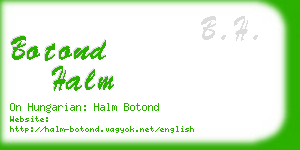 botond halm business card